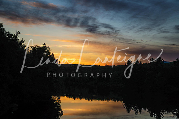 Sunset from Abol bridge in Baxter State park