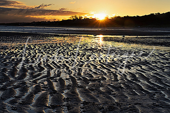 Sunrise on the tidal flats of Point of Rocks, Cape Cod