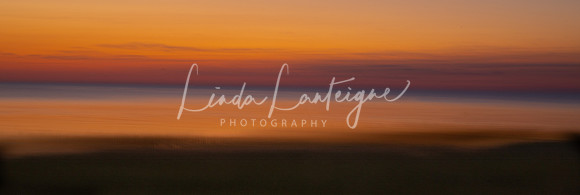 Orange skies at sunset on Nauset Beach, Cape Cod