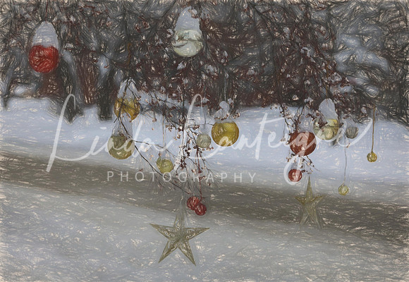 Painterly-Christmas tree decorations