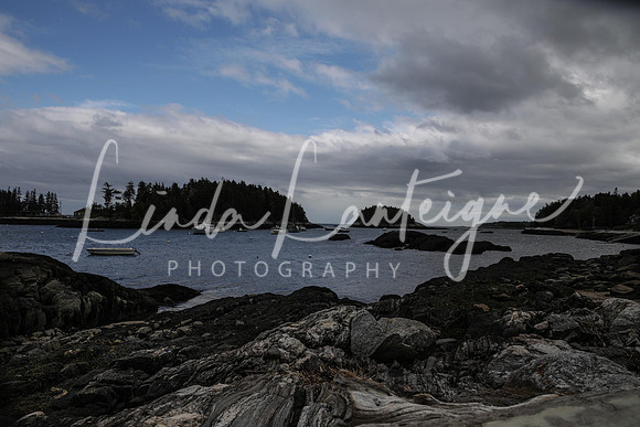 Stormy waterfront in Maine