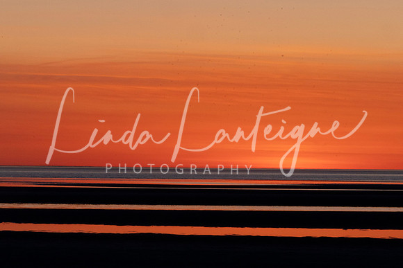 Skaket Beach tidal flats aglow at sunset